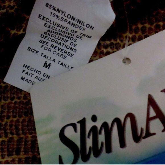 Slim Allure Swim Brown / Orange Animal Print Satin Sarong - Picture 5 of 5